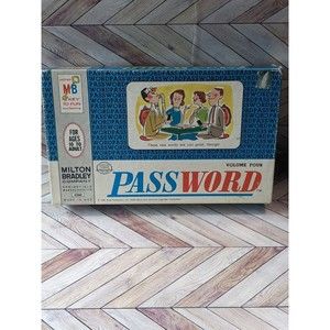 Vintage 1962 Milton Bradley Password Board Game